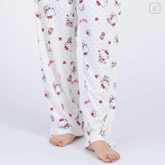 Japan Sanrio Shirt Pajamas (M) - Hello Kitty / White - 3