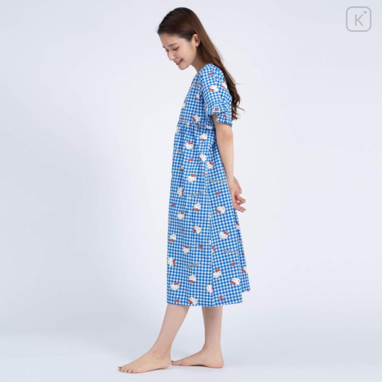 Japan Sanrio Gingham Dress - Hello Kitty / Blue - 4