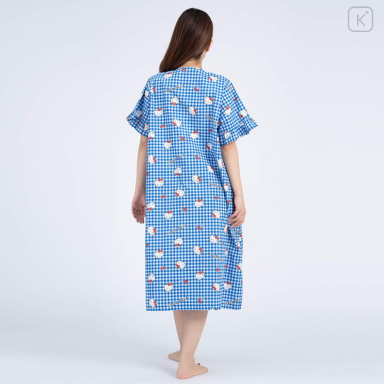 Japan Sanrio Gingham Dress - Hello Kitty / Blue - 5