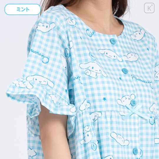 Japan Sanrio Gingham Dress - Cinnamoroll / Mint - 3