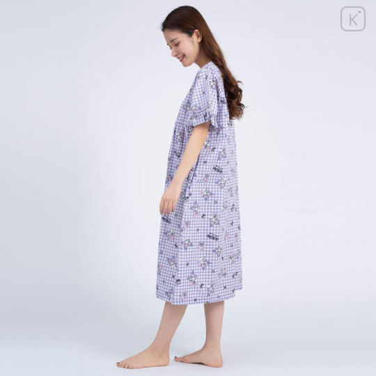 Japan Sanrio Gingham Dress - Kuromi / Purple - 4