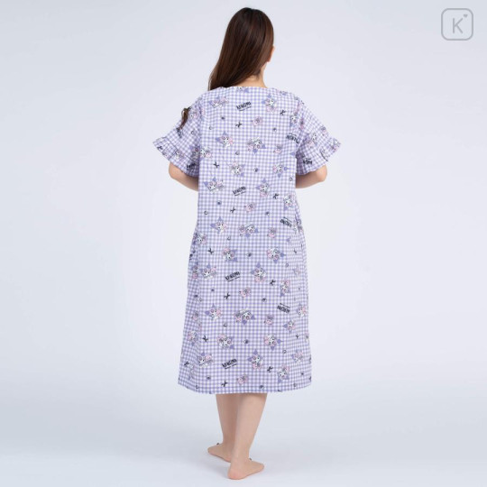 Japan Sanrio Gingham Dress - Kuromi / Purple - 5