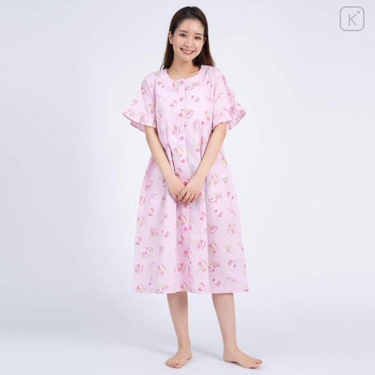 Japan Sanrio Gingham Dress - Marron Cream / Pink - 1