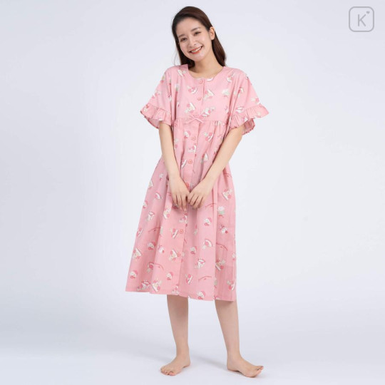 Japan Sanrio Gingham Dress - Marron Cream / Apricot - 1