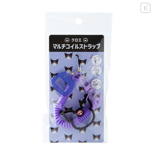 Japan Sanrio Multi-coil Spring Smartphone Strap - Kuromi - 1