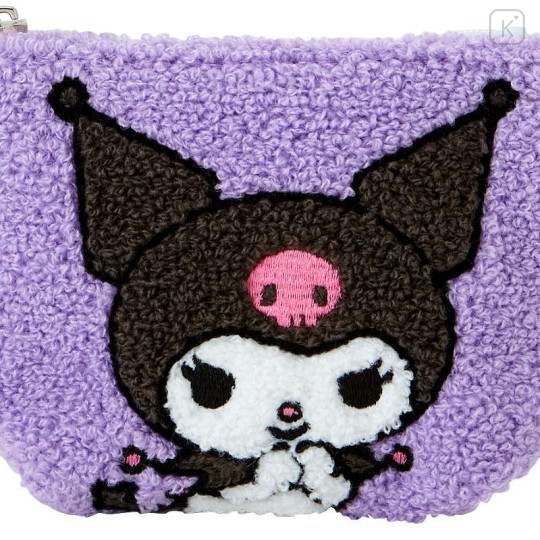 Japan Sanrio Sagara Embroidery Mini Pouch - Kuromi - 4