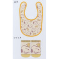 Japan Peanuts Bib & Socks Set - Snoopy & Woodstock / Yellow Light Brown - 2