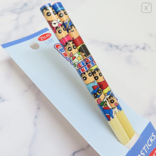 Japan Crayon Shin-chan Bamboo Chopsticks 21cm - Shinnosuke Nohara / Cosplay Blue - 2