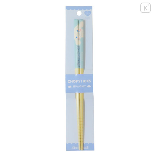 Japan Sanrio Bamboo Chopsticks 21cm - Cinnamoroll / Smile Light Blue - 1