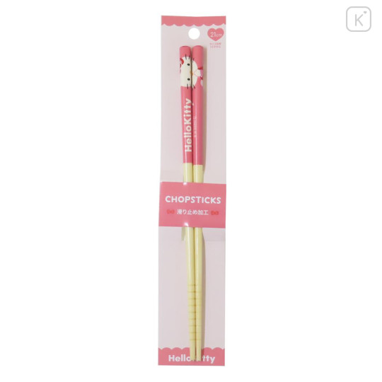 Japan Sanrio Bamboo Chopsticks 21cm - Hello Kitty - 1