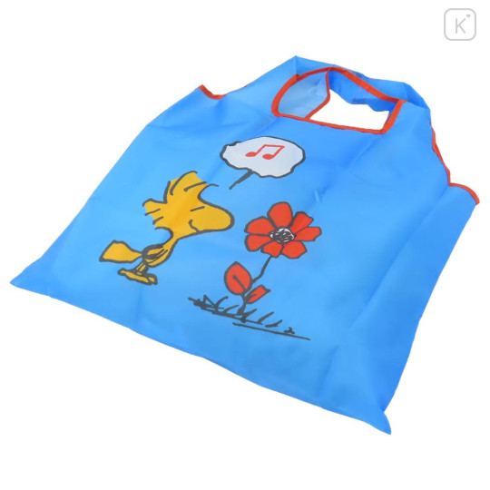 Japan Peanuts Eco Shopping Bag - Snoopy & Woodstock / Blue - 2