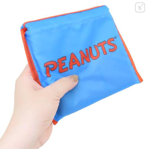 Japan Peanuts Eco Shopping Bag - Snoopy & Woodstock / Blue - 4