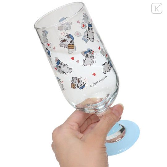 Japan Peanuts Glass Tumbler - Snoopy / Brother Olaf - 2