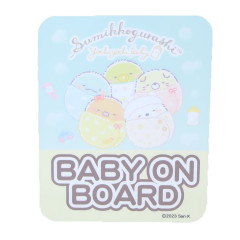 Japan San-X Car Magnetic Sticker - Sumikko Gurashi / Baby on Board Blue