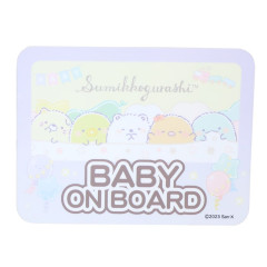 Japan San-X Car Magnetic Sticker - Sumikko Gurashi / Baby on Board Purple