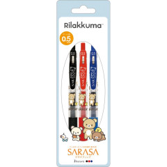 Japan San-X Sarasa Clip Gel Pen Set - Rilakkuma