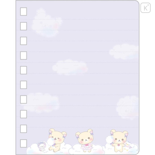 Japan San-X Mini Notebook - Korilakkuma / Sky Curly Cotton Candy A - 2