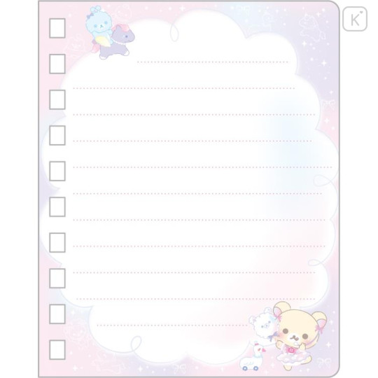 Japan San-X Mini Notebook - Korilakkuma / Sky Curly Cotton Candy B - 2