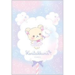 Japan San-X UV Coating Waterproof Sticker - Korilakkuma / Sky Curly Cotton Candy B