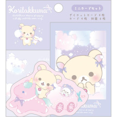 Japan San-X Mini Card Set - Rilakkuma / Sky Curly Cotton Candy A