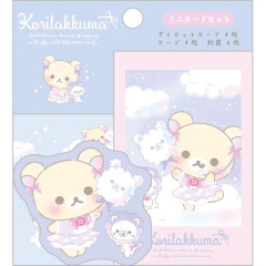 Japan San-X Mini Card Set - Rilakkuma / Sky Curly Cotton Candy B