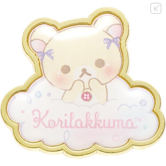 Japan San-X Secret Pin Badge - Korilakkuma / Sky Curly Cotton Candy Blind Box - 4