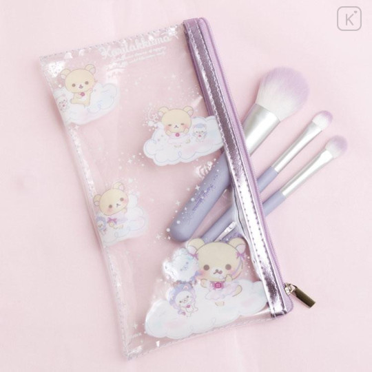 Japan San-X Makeup Brush Set - Korilakkuma / Sky Curly Cotton Candy - 5