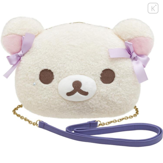 Japan San-X Plush Pochette - Korilakkuma / Sky Curly Cotton Candy - 1