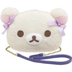 Japan San-X Plush Pochette - Korilakkuma / Sky Curly Cotton Candy