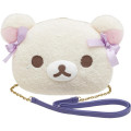 Japan San-X Plush Pochette - Korilakkuma / Sky Curly Cotton Candy - 1