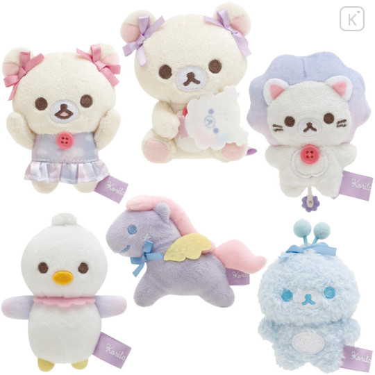 Japan San-X Tenori Plush (SS) Set - Rilakkuma : Sky Curly Cotton Candy - 1