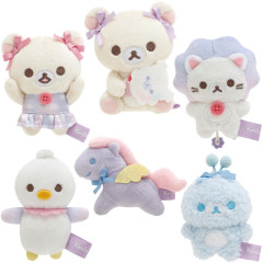 Japan San-X Tenori Plush (SS) Set - Rilakkuma : Sky Curly Cotton Candy