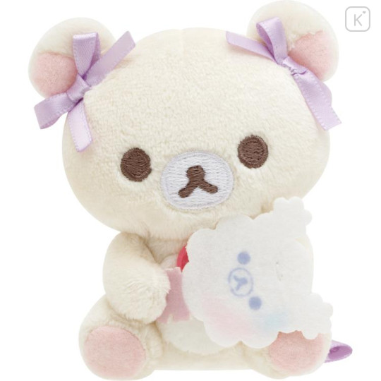 Japan San-X Tenori Plush (SS) Set - Rilakkuma : Sky Curly Cotton Candy - 2