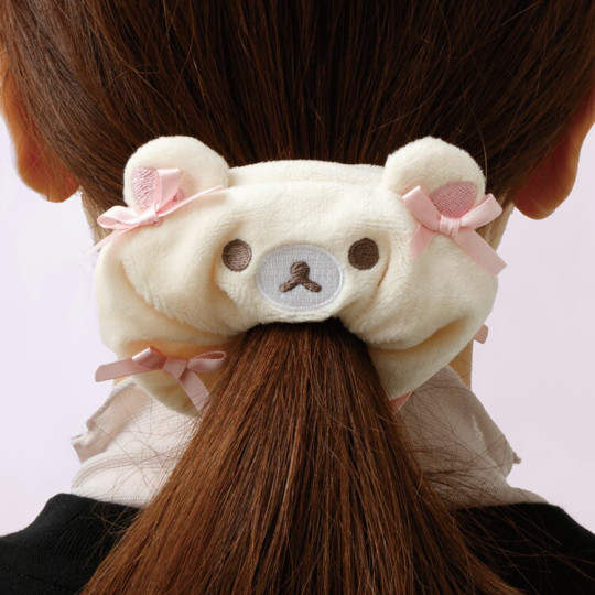 Japan San-X Scrunchie - Korilakkuma / Sky Curly Cotton Candy - 3