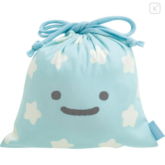 Japan San-X Drawstring Bag - Sumikko Gurashi / Shirokuma Hometown Blue - 2