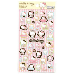 Japan Sanrio Gold Accent Sticker - Hello Kitty & Dear Daniel / Childhood