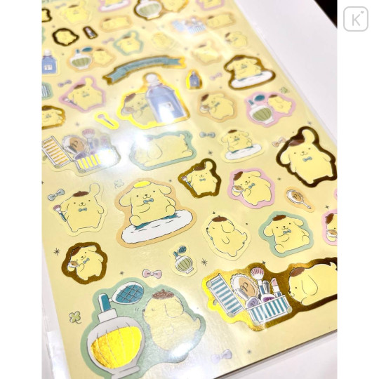 Japan Sanrio Gold Accent Sticker - Pompompurin / Makeup Artist - 2