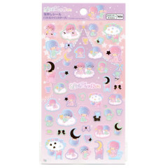 Japan Sanrio Gold Accent Sticker - Little Twin Stars / Good Night