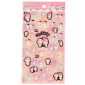 Japan Sanrio Gold Accent Sticker - My Melody & My Sweet Piano / Pink Ribbon - 1