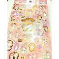 Japan Sanrio Gold Accent Sticker - My Melody & My Sweet Piano / Pink Ribbon - 2