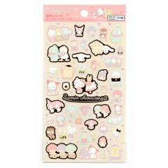 Japan Sanrio Gold Accent Sticker - Characters / Pale