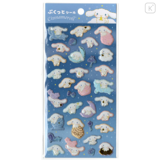 Japan Sanrio Bubble Sticker - Cinnamoroll / Gold Foil - 1