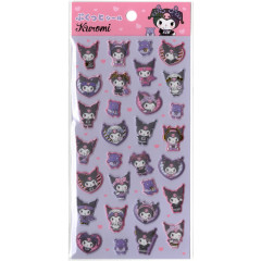 Japan Sanrio Bubble Sticker - Kuromi / Gold Foil