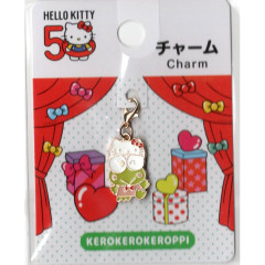 Japan Sanrio Metal Charm - Keroppi / Hello Kitty 50th Anniversary