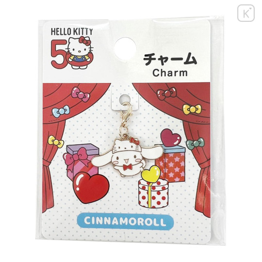 Japan Sanrio Metal Charm - Cinnamoroll / Hello Kitty 50th Anniversary - 1