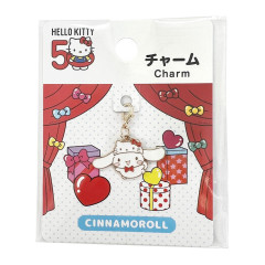 Japan Sanrio Metal Charm - Cinnamoroll / Hello Kitty 50th Anniversary