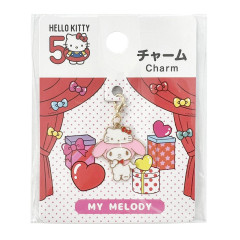 Japan Sanrio Metal Charm - My Melody / Hello Kitty 50th Anniversary