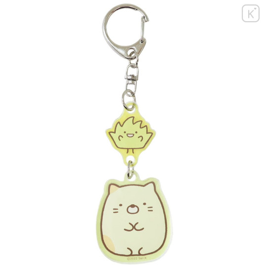 Japan San-X Acrylic Keychain - Sumikko Gurashi / Neko & Zassou - 1