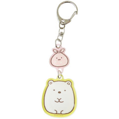 Japan San-X Acrylic Keychain - Sumikko Gurashi / Shirokuma & Furoshiki