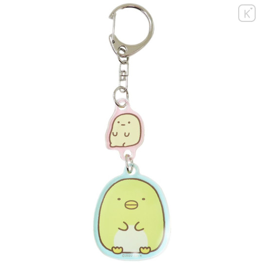 Japan San-X Acrylic Keychain - Sumikko Gurashi / Penguin? & Tapioca - 1